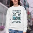 I Tried To Form Gang But It Turned Into A Book Club Raccoon Youth Crewneck Sweatshirt