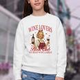 Valentine’s Day Wine Lovers Book Club We Read Wine Labels Youth Crewneck Sweatshirt