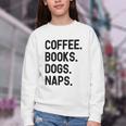 Vintage Coffee Books Dogs Naps Retro Youth Crewneck Sweatshirt Vintage Coffee Books Dogs Naps Retro Youth Crewneck Sweatshirt