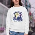 Vintage Sexy Witch Spooky Readers Book Lover Club Halloween Youth Crewneck Sweatshirt