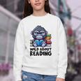 Wild About Reading Book Lover Gorilla Youth Crewneck Sweatshirt