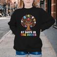 67 Days In The Books Reading Teacher 67th Day Of School Kids Youth Crewneck Sweatshirt