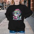 Adorable Book Lover Basilisk With Reading Glasses Cute Youth Crewneck Sweatshirt