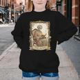 The Aunt Tarot Card Women Skeleton Aunty Book Lover Youth Crewneck Sweatshirt The Aunt Tarot Card Women Skeleton Aunty Book Lover Youth Crewneck Sweatshirt