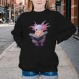 Axolotl Bookworm Reading Book Kawaii Graphic Youth Crewneck Sweatshirt
