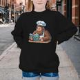 Bigfoot Reading a Cookbook Youth Crewneck Sweatshirt