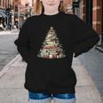 Book Christmas Tree Books Lovers Xmas Teacher Men Women Kids Youth Crewneck Sweatshirt