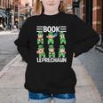 Book Leprechaun St Patrick's Day Library Librarian Reading Youth Crewneck Sweatshirt Book Leprechaun St Patrick's Day Library Librarian Reading Youth Crewneck Sweatshirt
