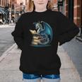Book Lover Bookworm Reading Books Dragon Sci-Fi Character Youth Crewneck Sweatshirt