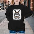 Book Lover What Happens At Book Club Stays Messy Bun Girls Youth Crewneck Sweatshirt
