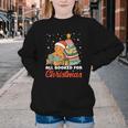 All Booked For Christmas Gingerbread Christmas Tree Book Kid Youth Crewneck Sweatshirt All Booked For Christmas Gingerbread Christmas Tree Book Kid Youth Crewneck Sweatshirt