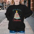 All Booked For Christmas Tree Book Bookish Christmas Youth Crewneck Sweatshirt