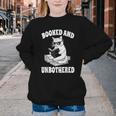 Booked And Unbothered Cat Reading Book Lovers Youth Crewneck Sweatshirt