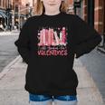 All Booked For Valentine Book Reading Women Girl Teacher Youth Crewneck Sweatshirt