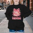 All Booked For Valentine Cute Pink Book Lover Aesthetic Youth Crewneck Sweatshirt