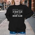 Booklover What Happens At Book Club Stays At Book Club Youth Crewneck Sweatshirt