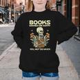 Books Make Me Happy Skeleton Read Reading Librarian Book Youth Crewneck Sweatshirt