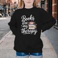 Books Are My Therapy Book Lover Coffee Books Flowers Bookish Youth Crewneck Sweatshirt Books Are My Therapy Book Lover Coffee Books Flowers Bookish Youth Crewneck Sweatshirt