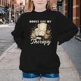Books Are My Therapy Cozy Reading Chair Artwork Youth Crewneck Sweatshirt