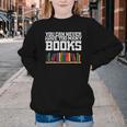 Never Too Many Books Read Book Reading Librarian Men Women Youth Crewneck Sweatshirt