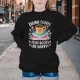 Bookworm Tees Drink Coffee Read Books Be Happy Youth Crewneck Sweatshirt