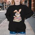 Bunny Rabbit Reading Books Rabbit Books Bunny Reader Youth Crewneck Sweatshirt