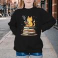Cat Reading Books Youth Crewneck Sweatshirt