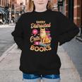Cat Shirts For Women Book Lover Shirt Cats And Books Youth Crewneck Sweatshirt