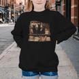 Cats Antique Books Academia Library Aesthetic Bookworm Youth Crewneck Sweatshirt