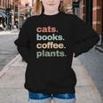 Cats Books Coffee Plants Gardening Mama Mom Mothers Youth Crewneck Sweatshirt Cats Books Coffee Plants Gardening Mama Mom Mothers Youth Crewneck Sweatshirt