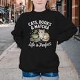 Cats Books And Matcha Life Is Perfect Green Tea Matcha Youth Crewneck Sweatshirt Cats Books And Matcha Life Is Perfect Green Tea Matcha Youth Crewneck Sweatshirt