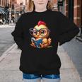Chicken Reading a Book Farm Animal Chick Youth Crewneck Sweatshirt