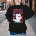 Childless Cat Ladies Vote Kamala Harris Cute Comic Book Cat Youth Crewneck Sweatshirt