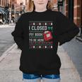 I Closed My Book To Be Here Ugly Christmas Sweater Youth Crewneck Sweatshirt