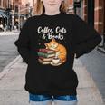 Coffee Cats & Books Lover For Women & Girls Coffee Youth Crewneck Sweatshirt Coffee Cats & Books Lover For Women & Girls Coffee Youth Crewneck Sweatshirt