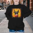 Colorful Sketch Oil Painting Of A Bat Reading Book Youth Crewneck Sweatshirt