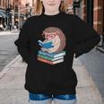 Cool Hedgehog Book Nerd Readers Youth Crewneck Sweatshirt