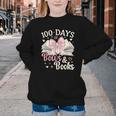 Coquette 100 Days Of Bows Books Reading 100th Day Of School Youth Crewneck Sweatshirt