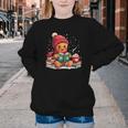 Cozy Gingerbread Christmas Reading Book Xmas Snowflakes Fall Youth Crewneck Sweatshirt