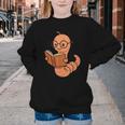 Cute Bookworm Worm Reading Book Glasses Nerdy Youth Crewneck Sweatshirt