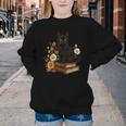 Cute Cat Book Flowers Youth Crewneck Sweatshirt Cute Cat Book Flowers Youth Crewneck Sweatshirt