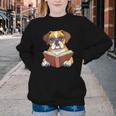 Cute Dog Boxer Reading Book Youth Crewneck Sweatshirt