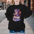 Cute Dragon Read Books Be Kind Stay Weird Book Lover Youth Crewneck Sweatshirt