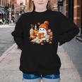 Cute Ghost Reading Book Lovers Halloween Pumpkin Women Girls Youth Crewneck Sweatshirt