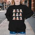 Cute Ghost Reading Book Lovers Halloween Ghost Youth Crewneck Sweatshirt