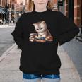 Cute Kitten Bookworm Adorable Cat With Glasses Reading Book Youth Crewneck Sweatshirt Cute Kitten Bookworm Adorable Cat With Glasses Reading Book Youth Crewneck Sweatshirt
