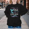 Cute Mermaid Librarian Teacher Dive Into A Good Book Reading Youth Crewneck Sweatshirt