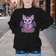 Cute Pastel Goth Bat Reading Book Youth Crewneck Sweatshirt Cute Pastel Goth Bat Reading Book Youth Crewneck Sweatshirt