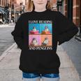 Cute Penguin Reading Book School Librarian Teacher Student Youth Crewneck Sweatshirt Cute Penguin Reading Book School Librarian Teacher Student Youth Crewneck Sweatshirt
