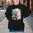 Cute Polar Bear Is Reading a Book Reading Polar Bear Youth Crewneck Sweatshirt